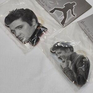 Elvis Presley Luggage Tag Set Red Blue Silhouette Iconic King Retro Souvenir New